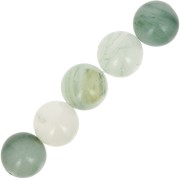 6mm Round gemstone beads- Green Jade Bingshan Cui x15