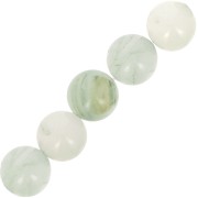 8mm Round gemstone beads- Green Jade Bingshan Cui x10|raw }}