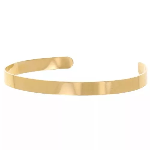 6x160mm 316L stainless steel jonc bracelet - Gold x1