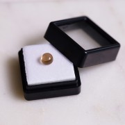 Natural citrine - round cabochon - 6.1 mm - 1.1 cts x1