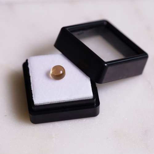 Natural citrine - round cabochon - 6.1 mm - 1.1 cts x1