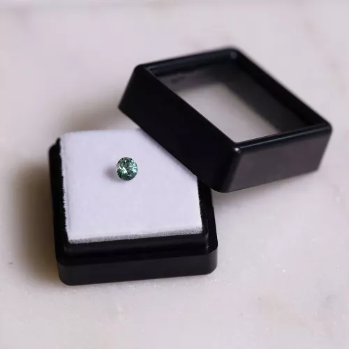 4mm Round Teal Sapphire - 0.30 cts x1