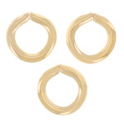 3.8x0.7mm Open jumprings - 3 microns Gold-plated x4|raw }}