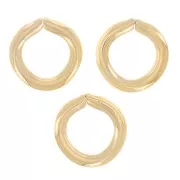 3.8x0.7mm Open jumprings - 3 microns Gold-plated x4
