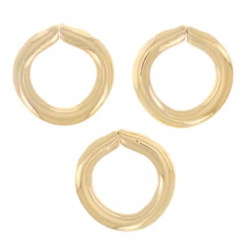 3.8x0.7mm Open jumprings - 3 microns Gold-plated x4