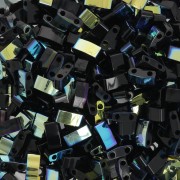 5x2.3x1.9mm Miyuki Half Tila Beads HTL-257 - Jet AB x10g|raw }}