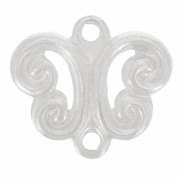 Charms 2 rings Silver tone 8mm x10