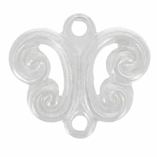 Charms 2 rings Silver tone 8mm x10