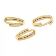 Double rings 5x0.5 mm - 304L Gold stainless steel x10