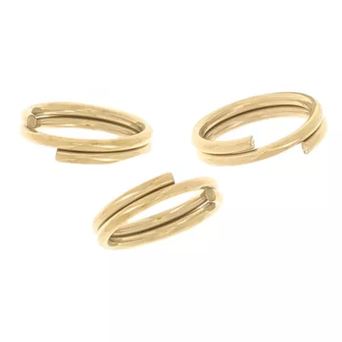 Double rings 5x0.5 mm - 304L Gold stainless steel x10