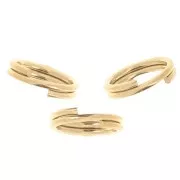 6x0.6mm 304 stainless steel Double rings - Gold x10