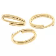 7x0.6mm 304 stainless steel Double rings - Gold x10