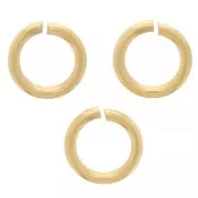 5x0.8mm 316L stainless steel open rings - Gold x50