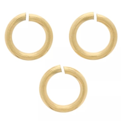 5x0.8mm 316L stainless steel open rings - Gold x50