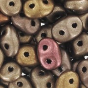 SuperDuo 2.5x5mm Crystal Gold Rainbow x10g|raw }}