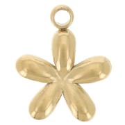 8mm 304L stainless steel Flower charm - Gold x1|raw }}