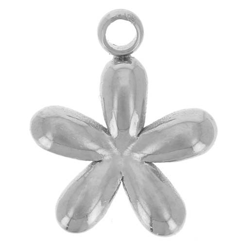 8mm 304L stainless steel Flower charm x1