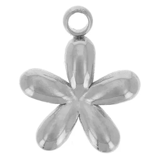 8mm 304L stainless steel Flower charm x1
