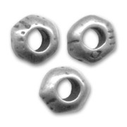 Metal Rondelle 7x4mm Old silver tone x10|raw }}