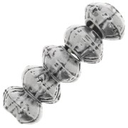 Metal Rondelle 7x4mm Old silver tone x10