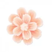 Resin cabochon flower 21mm Beige rosé