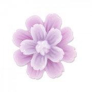Resin cabochon flower 21mm Lilas