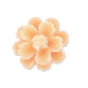Resin cabochon flower 13mm Rose Peach