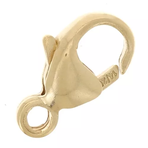 thumbnail image 2 of 22K Gold Plated Sterling Silver Lobster Claw Clasps – 8mm, Vermeil, Pack Of 5, Unbranded 2 of 2