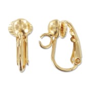 Clip earrings ball motif  5mm fine Gold plated x2|raw }}