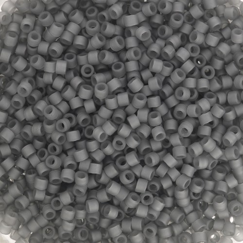 Miyuki Delica 11/0 DB2406 - Mat Transparent Charcoal x8g