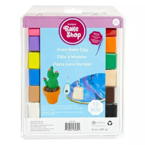 Assortment of 12 Sculpey Bake Shop clays - Multicolored x1