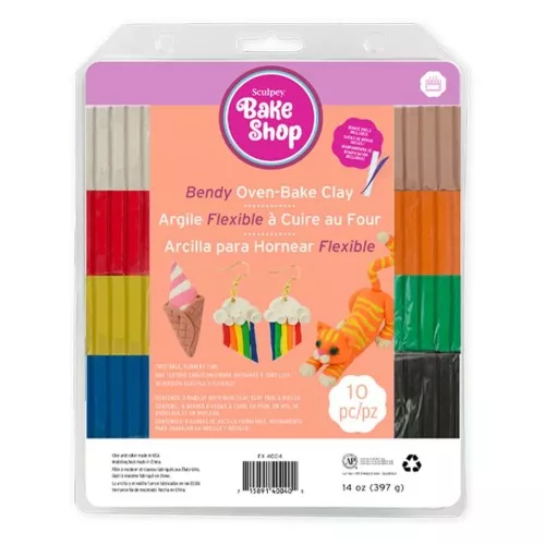 Assortment of 8 Sculpey Bake Shop clays - Flexible - Multicolored x1