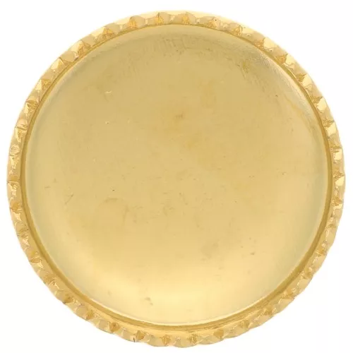 Serrated round setting for 10mm cabochon - Fine Gold Plated x1