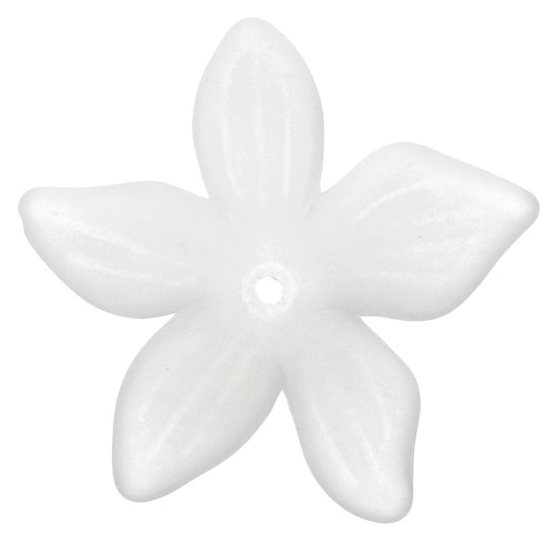 27 mm Flower Pendant - Acrylic - Crystal Frosted x1