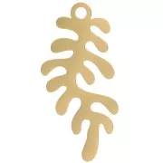 22x10mm 316L stainless steel Coral pendant - Gold x1