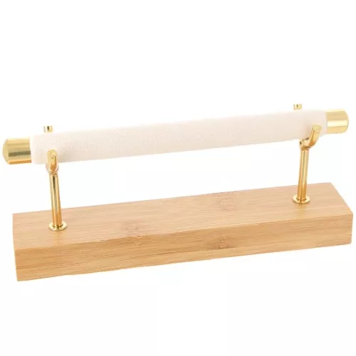 8x19cm Jewelry holder for rings - Bamboo - Suede Beige x1