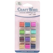 Assortment of 12 coils of 0.41mm copper wire x55m|raw }}