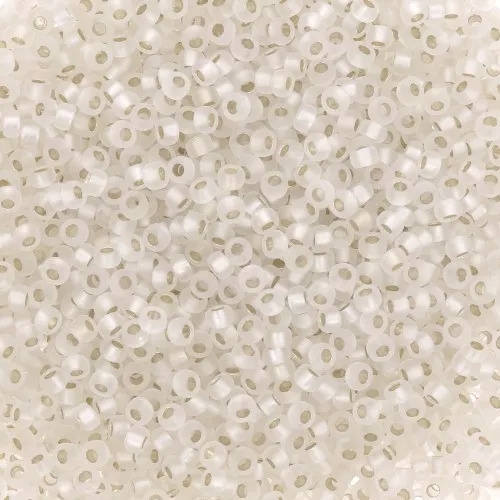 Miyuki seed beads 15/0 1F - Crystal Silver Lined Mat x8g