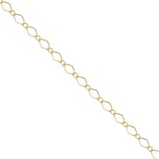 2.3mm alternating rombo chain - Gold Filled x50cm