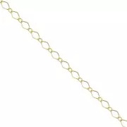 2.3mm alternating rombo chain - Gold Filled x50cm