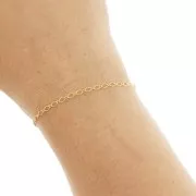 2.3mm alternating rombo chain - Gold Filled x50cm