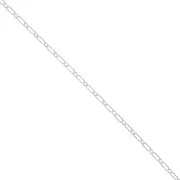 3mm Fantasy alternating rectangle chain - 925 Sterling Silver x50cm