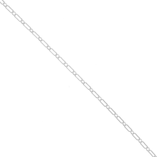 3mm Fantasy alternating rectangle chain - 925 Sterling Silver x50cm
