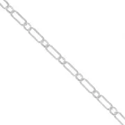3mm Fantasy alternating rectangle chain - 925 Sterling Silver x50cm