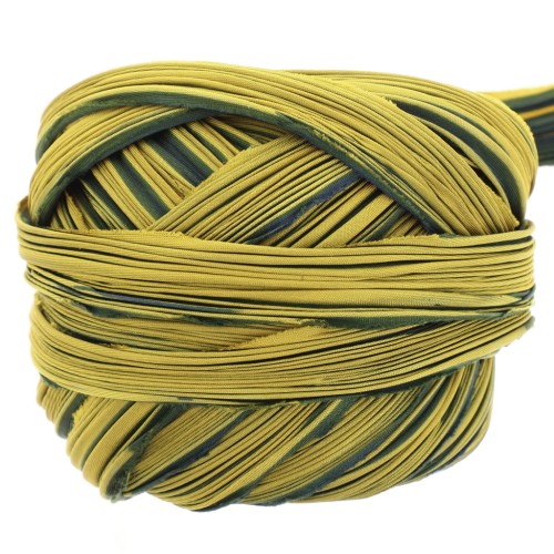 silk twill Shibori Indigo Gold x10cm