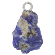 925 Sterling silver Rough stone pendant - Avril birthstone - Lapis Lazuli x1|raw }}