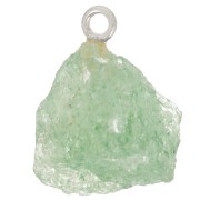 925 Sterling silver Rough stone pendant - Mai birthstone - Aventurine x1|raw }}