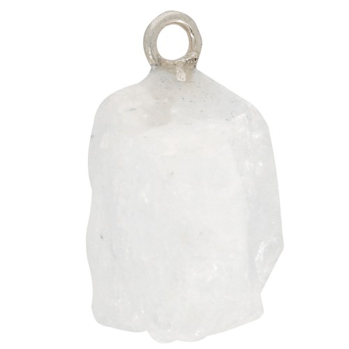 925 Sterling silver Rough stone pendant - birthstone June - Moonstone x1