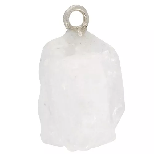 925 Sterling silver Rough stone pendant - birthstone June - Moonstone x1