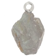 925 Sterling silver Rough stone pendant - September birthstone - Labradorite x1